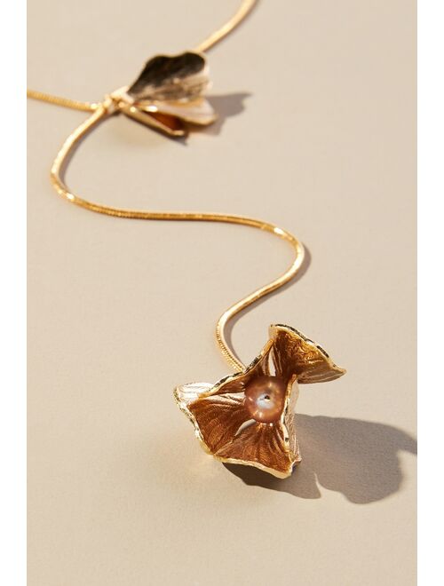 By Anthropologie Flower Petal Necklace
