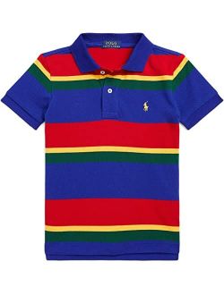 Kids Striped Cotton Mesh Polo Shirt (Toddler)