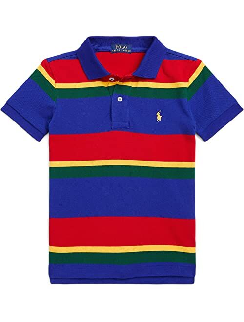 Polo Ralph Lauren Kids Striped Cotton Mesh Polo Shirt (Toddler)