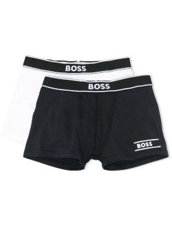 BOSS Kidswear pack of two logo-print boxer shorts