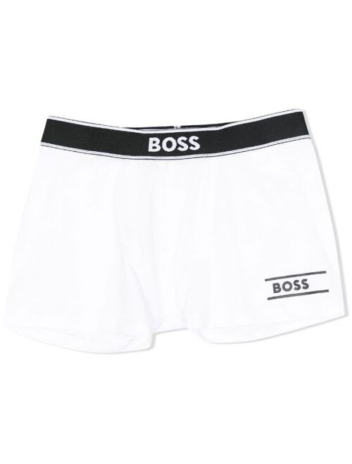 Hugo Boss BOSS Kidswear pack of two logo-print boxer shorts