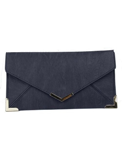 Girly Handbags Envelope Metallic Clutch Bag