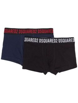Kids two-pack logo waistband boxers