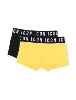 Kids two-pack Icon boxer briefs