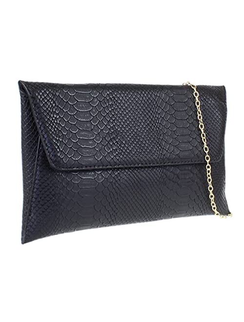 Girly Handbags Croc Printed Clutch Bag