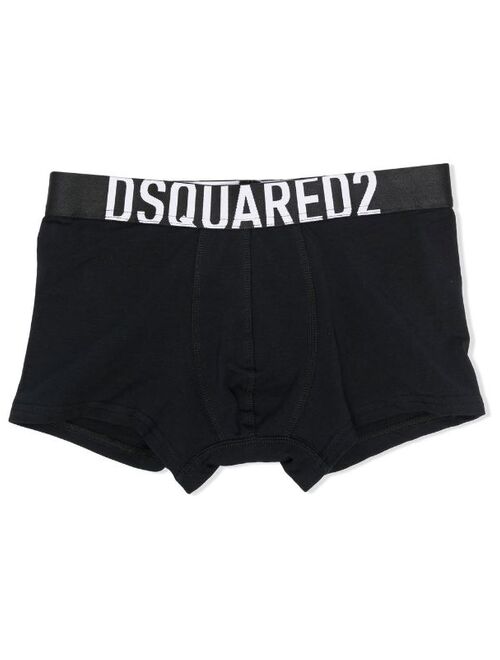 Dsquared2 Kids TEEN logo-waist boxer briefs pack of two