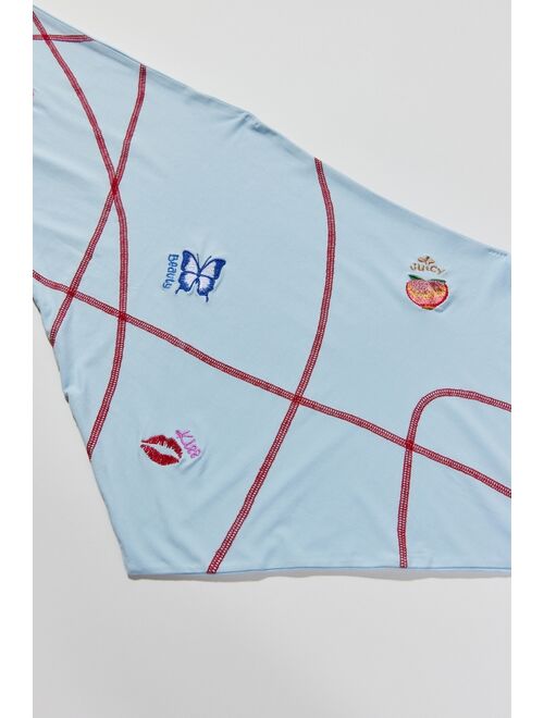 Urban outfitters Embroidered Triangle Scarf