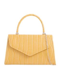 Girly Handbags Womens Glossy Embossed Clutch Bag