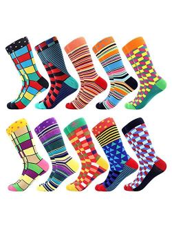 BISOUSOX Men's Colorful Funny Novelty Casual Cotton Crew Gift Fun Dress Socks Novelty for Men Father