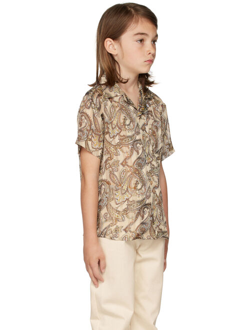 BO(Y)SMANS Kids Brown Paisley Short Sleeve Shirt
