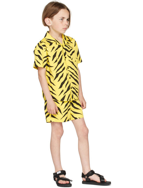 BO(Y)SMANS Kids Yellow Zebra Short Sleeve Shirt