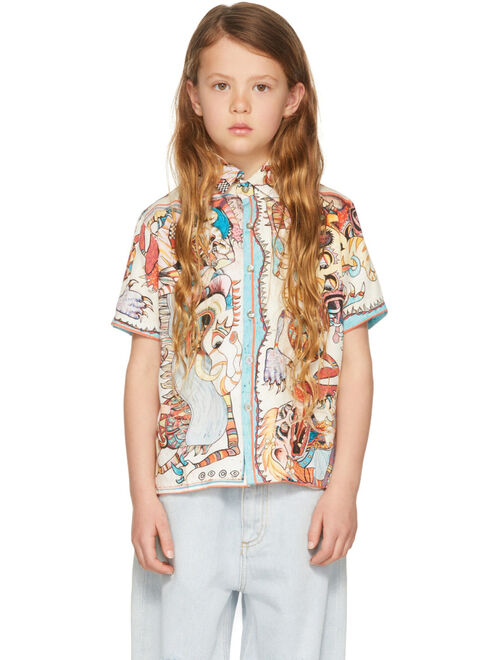 ENDLESS JOY SSENSE Exclusive Kids Off-White Barong Short Sleeve Shirt