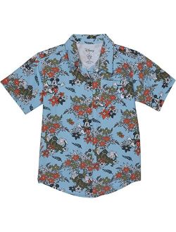 Chaser Kids Floral Tigers Coastal Cloth Short Sleeve Button-Up Shirt (Toddler/Little Kids)