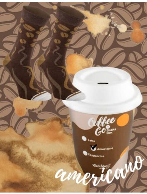 Rainbow Socks - Coffee To Go Socks Women Men - 4 Versions