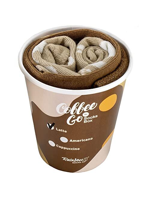 Rainbow Socks - Coffee To Go Socks Women Men - 4 Versions