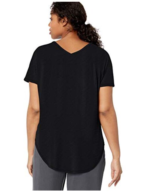 Daily Ritual Women's Jersey Relaxed-Fit Short-Sleeve V-Neck Longline T-Shirt