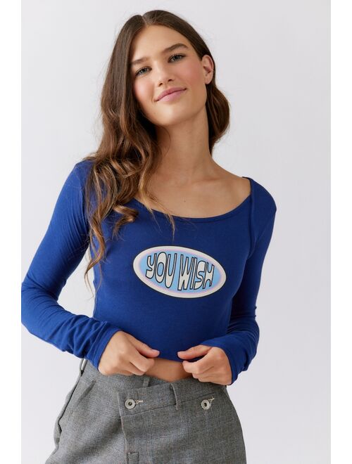 Urban Outfitters UO Alexia You Wish Long Sleeve Tee