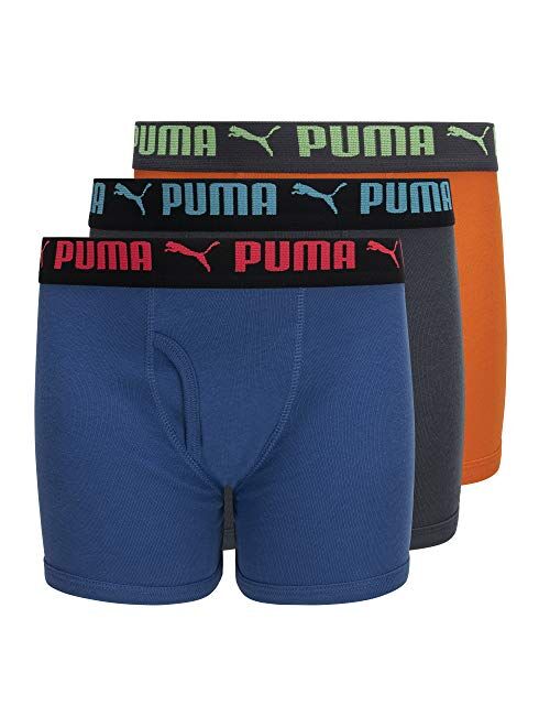 PUMA Boys' 3 Pack Cotton Boxer Brief