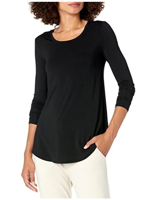 Daily Ritual Women's Jersey Relaxed-Fit Long-Sleeve Scoopneck Swing Tunic