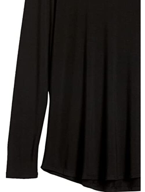 Daily Ritual Women's Jersey Relaxed-Fit Long-Sleeve Scoopneck Swing Tunic