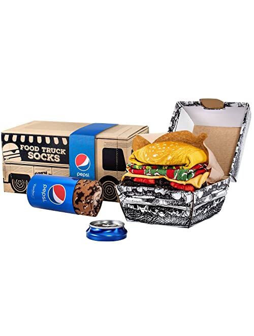 Rainbow Socks x Pepsi: Food Truck Socks for Men & Women - 3 Pairs