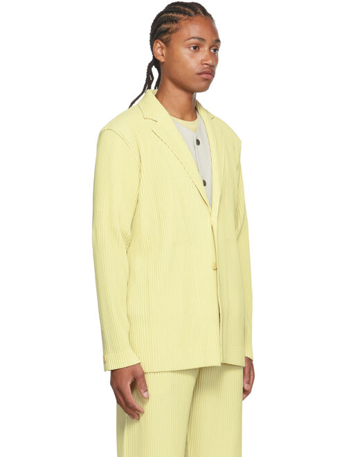 HOMME PLISSE ISSEY MIYAKE Yellow Tailored Pleats 1 Blazer