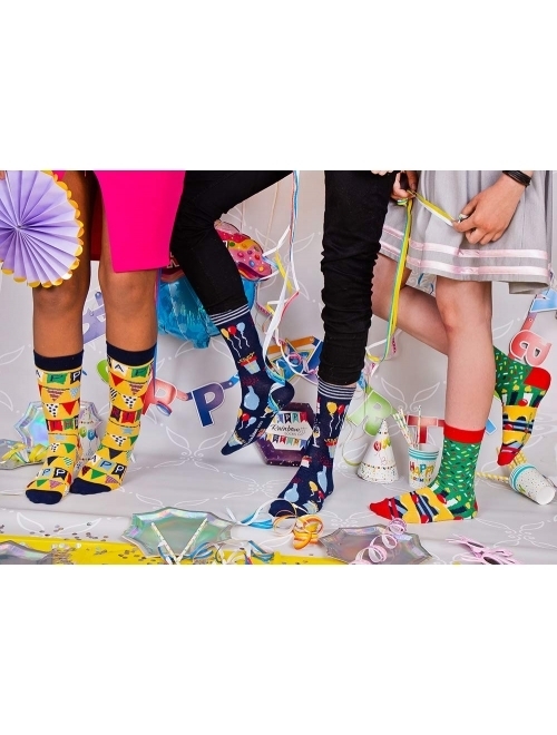 Rainbow Socks - Men Women Funny Happy Birthday Socks Box Gift - 3 Pairs