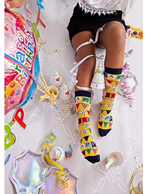 Rainbow Socks - Men Women Funny Happy Birthday Socks Box Gift - 3 Pairs