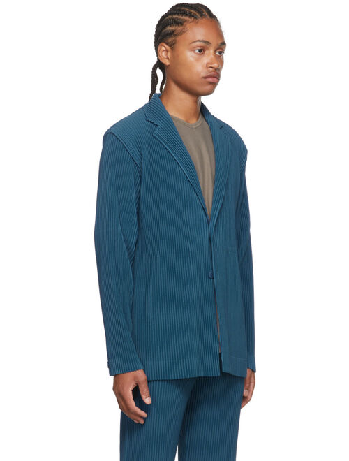 HOMME PLISSE ISSEY MIYAKE Blue Tailored Pleats 1 Blazer