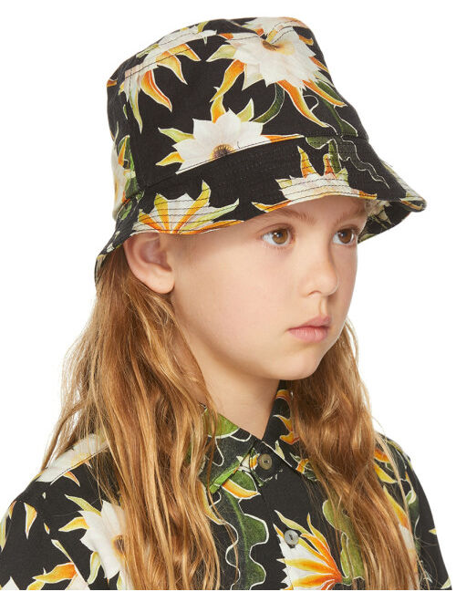 ENDLESS JOY SSENSE Exclusive Kids Black Epiphyllum Bucket Hat