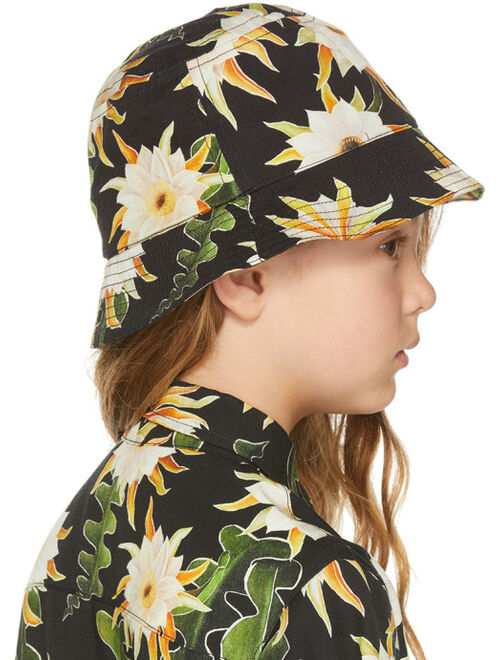 ENDLESS JOY SSENSE Exclusive Kids Black Epiphyllum Bucket Hat