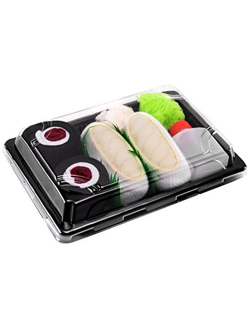 Rainbow Socks - Men's Women's - Sushi Socks Box Butterfish Maki Tuna - 2 Pairs