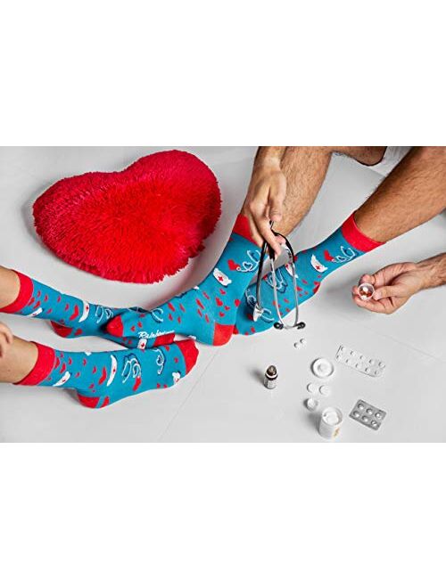 Rainbow Socks - Men Women Novelty Nurse Socks Box - 3 Pairs