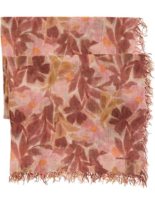 Chan Luu Cashmere and Silk Watercolor Floral Scarf