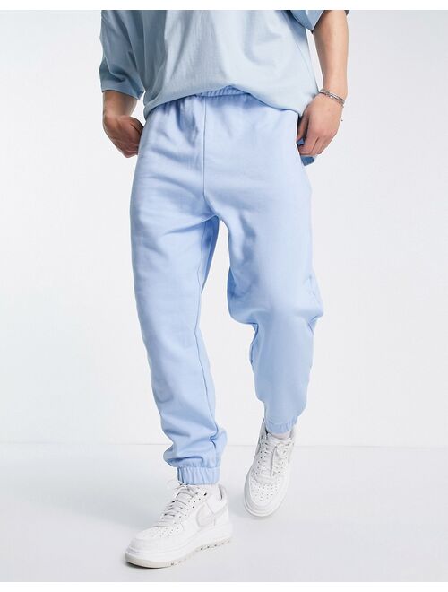 ASOS DESIGN oversized sweatpants in pastel blue