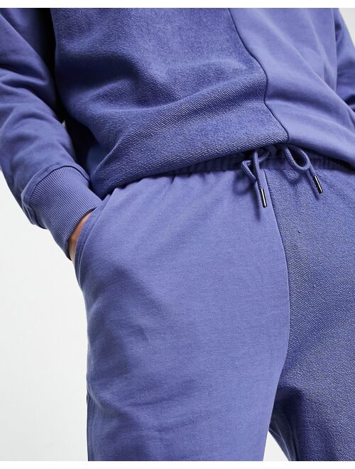 ASOS DESIGN co-ord oversized sweatpants in blue
