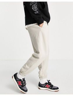 oversized sweatpants in stone - part of a set