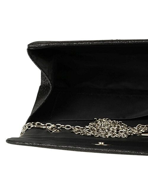 Girly Handbags Glitter Plain Clutch Bag