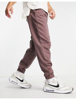 oversized sweatpants in washed brown