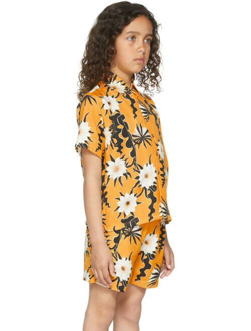 ENDLESS JOY SSENSE Exclusive Kids Yellow Epiphyllum Short Sleeve Shirt