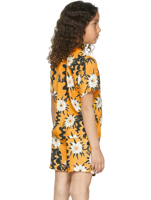 ENDLESS JOY SSENSE Exclusive Kids Yellow Epiphyllum Short Sleeve Shirt