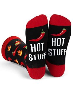 Lavley Funny Food Socks Novelty Gifts For Men, Women & Teens (Hot Sauce, Tacos, Beer, Pickle, Sushi)