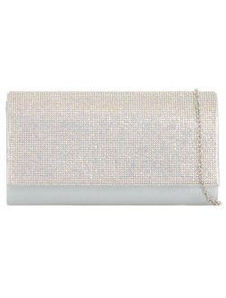 Girly Handbags Diamante Evening Clutch Bag