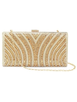 Girly Handbags Womens Diamante Rhinestones Evening Clutch Bag