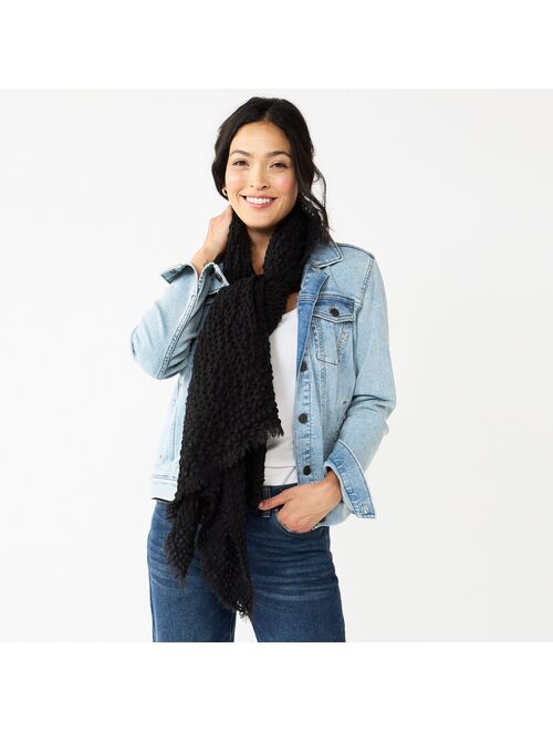 Sonoma Goods For Life Basket Waffle Solid Wrap Scarf