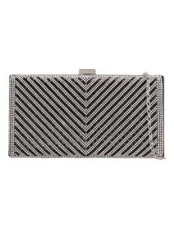 Girly Handbags Womens Sparkly Diamante Clutch Bag Compact Box Evening