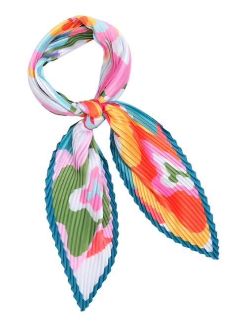 ECHO 23 Women's Far Out Floral Pleated Diamond Scarf