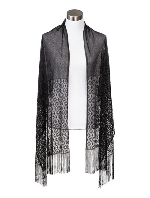 INC International Concepts Knit Fringe Evening Wrap, Created for Macy's