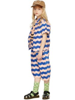 WYNKEN Kids Pink & Blue Wave Board Shirt