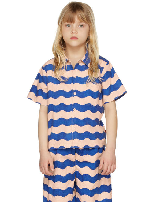 WYNKEN Kids Pink & Blue Wave Board Shirt